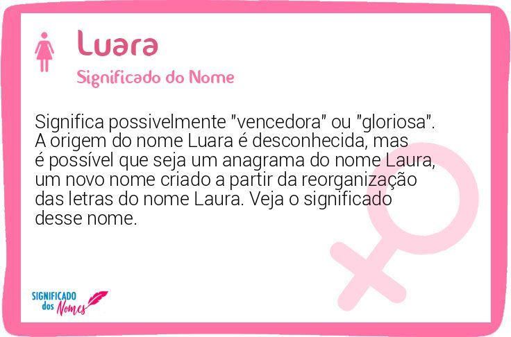 popularidade do nome Luara