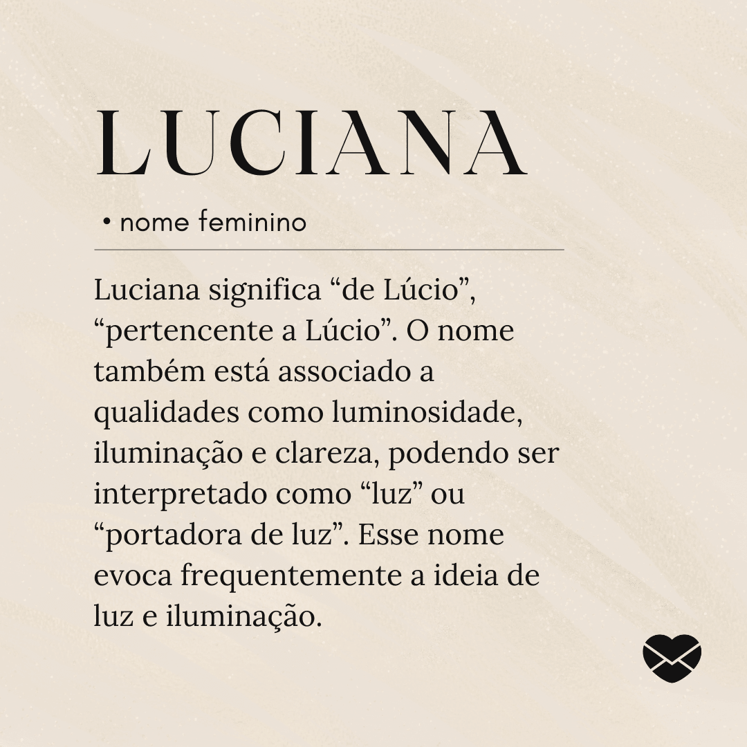 origem do nome Luciana