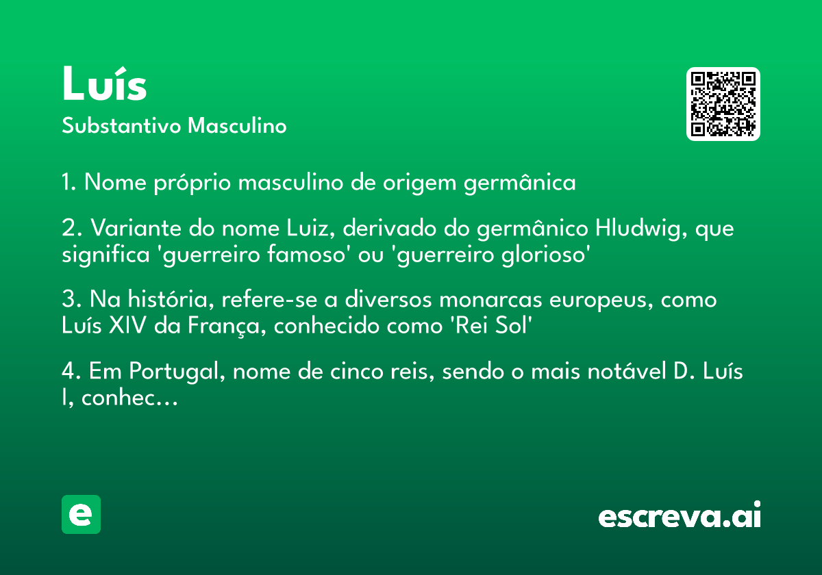 significado nome luis