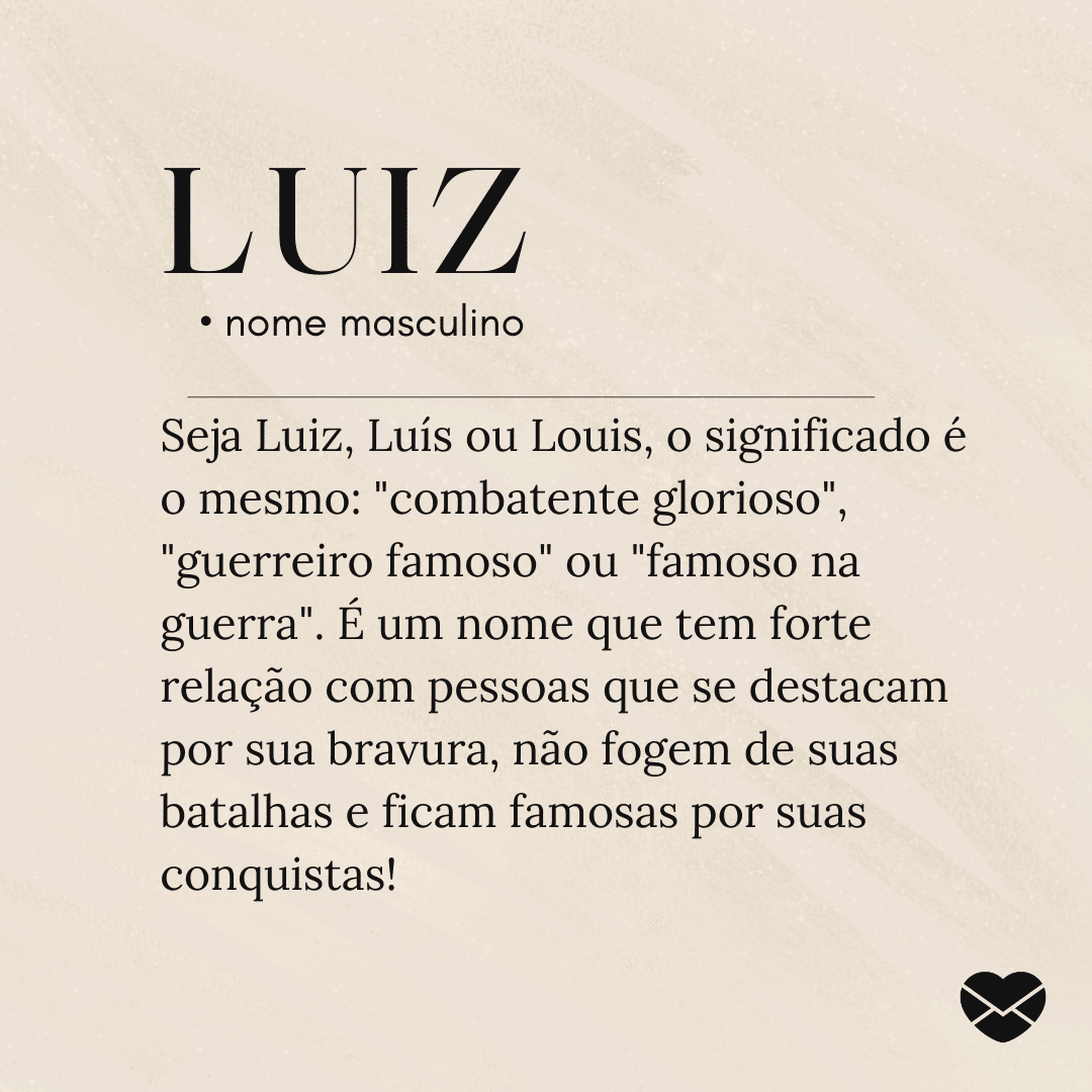 significado nome luiz