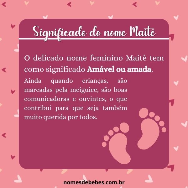 Maitê nome de bebê