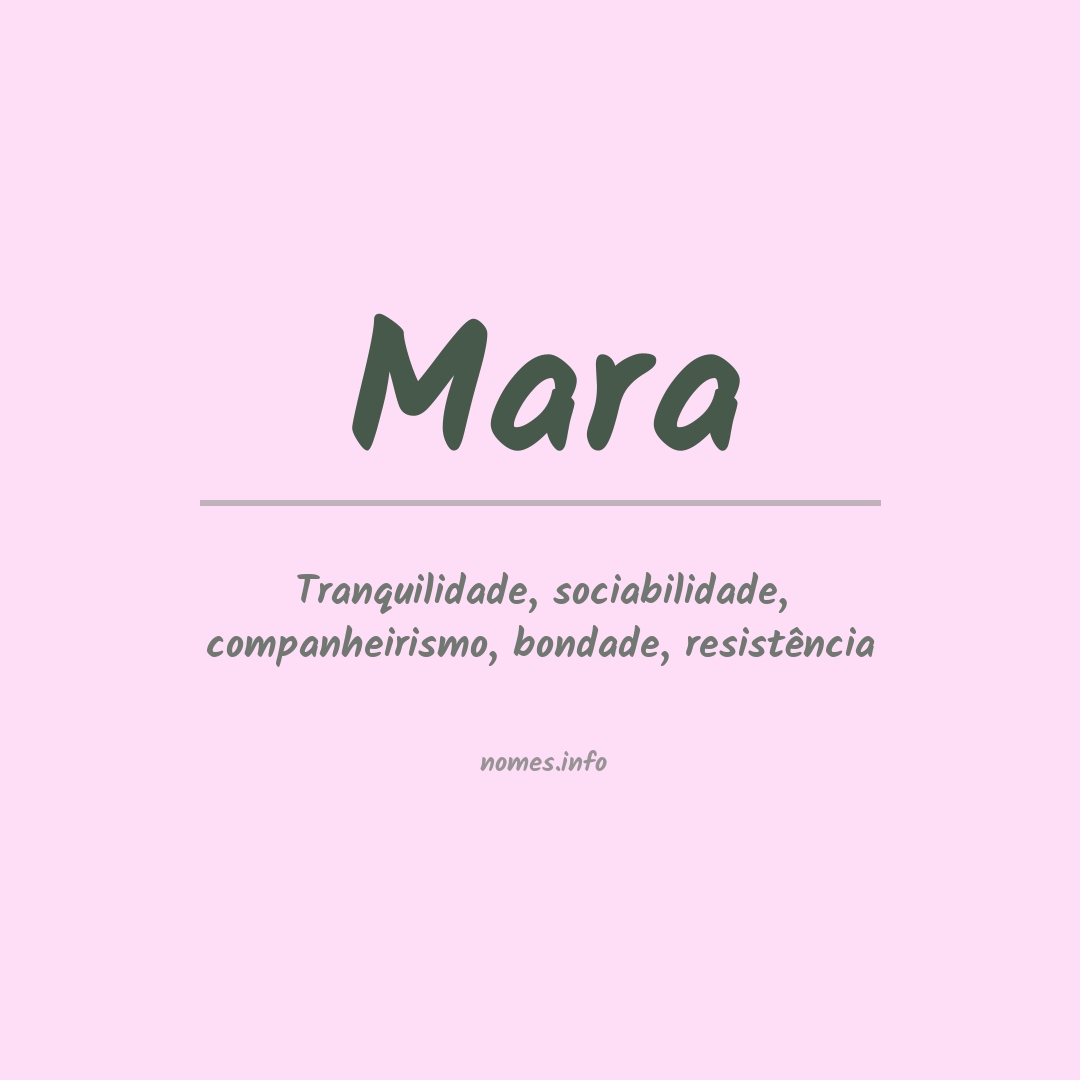 qual o significado de mara