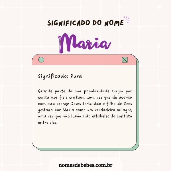 qual o significado do nome maria