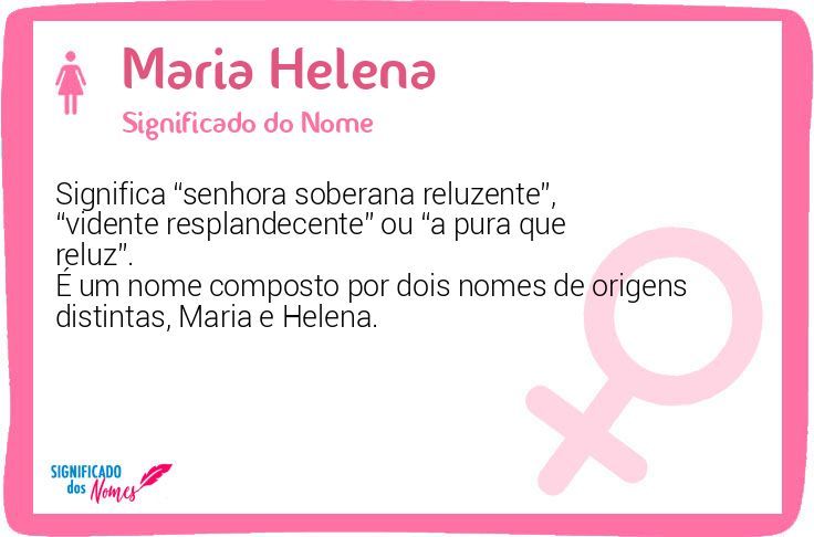 origem do nome maria helena