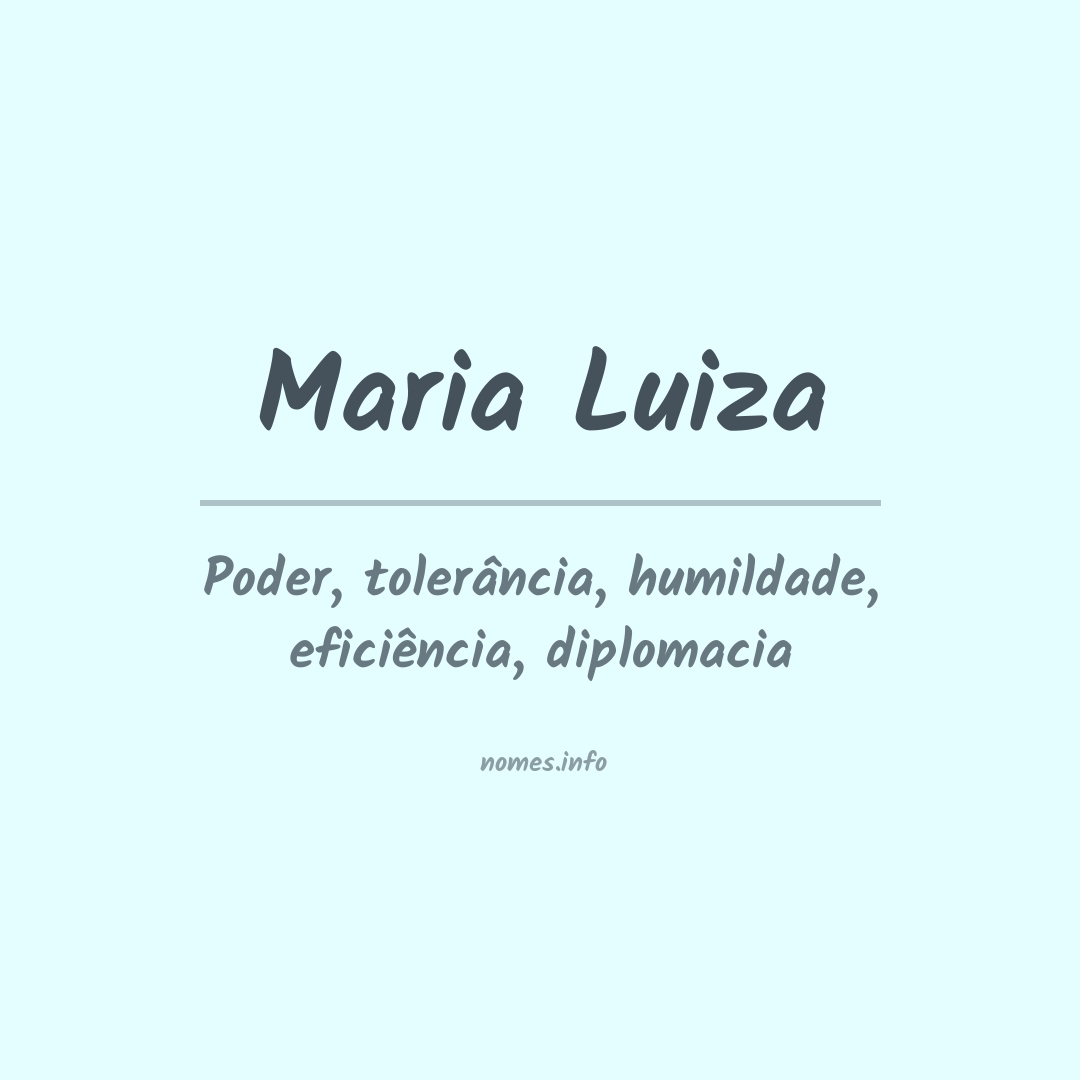 origem nome maria luiza