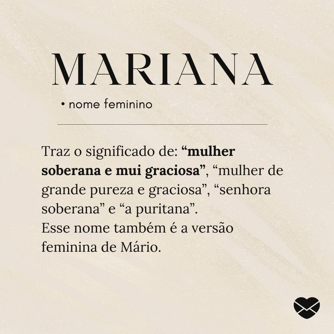 origem do nome mariana