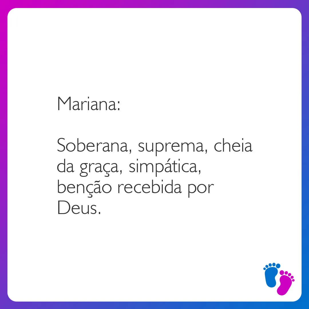 nome mariana significado e origem