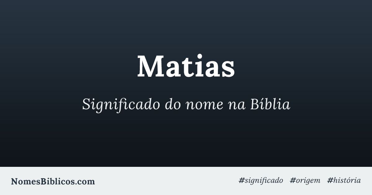Matias na Bíblia