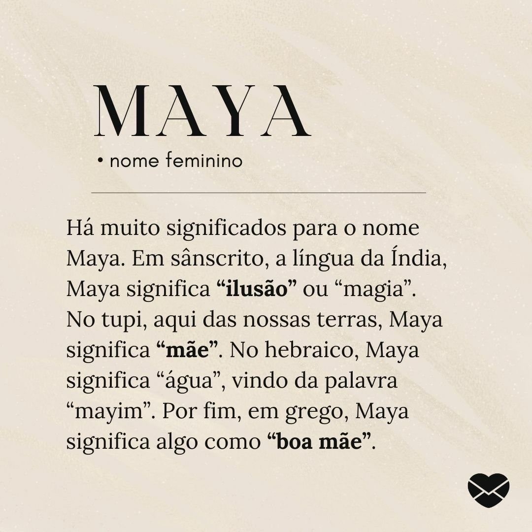 significado de Maya na Bíblia