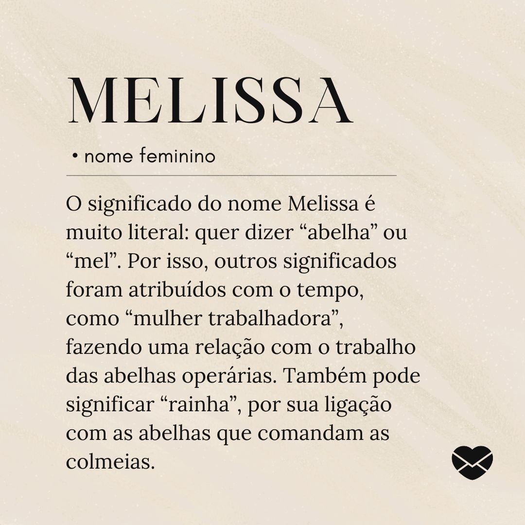 origem nome melissa grecia
