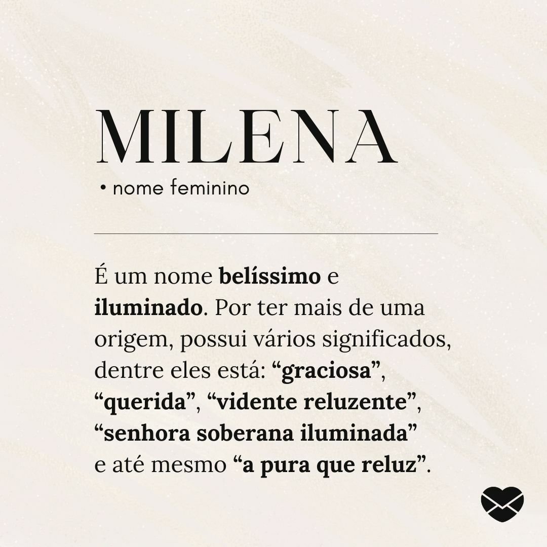 origem nome Milena