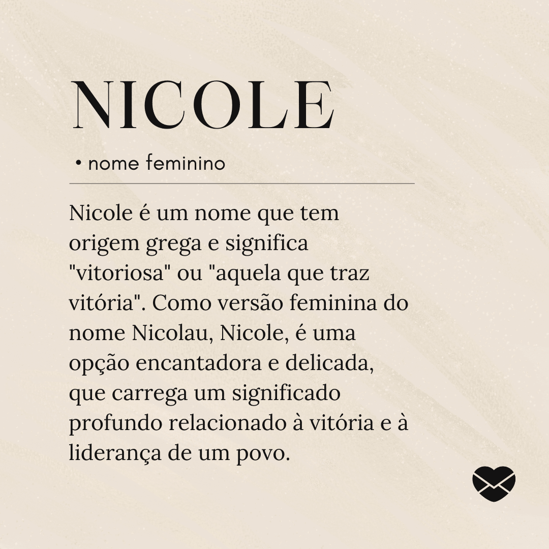 nicole personalidade