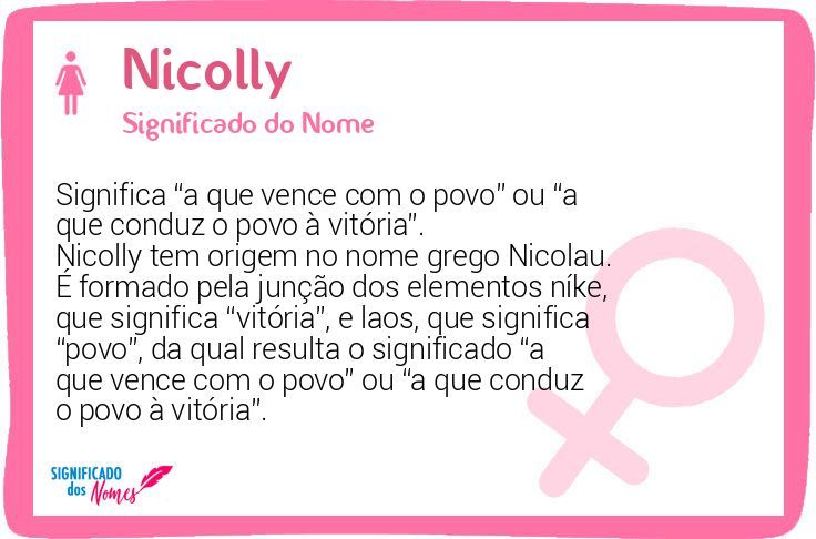 origem nome nicolly