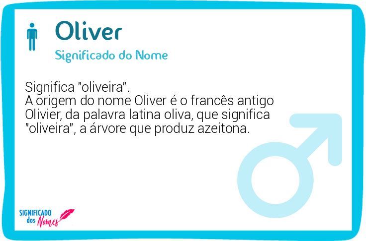Oliver nome masculino