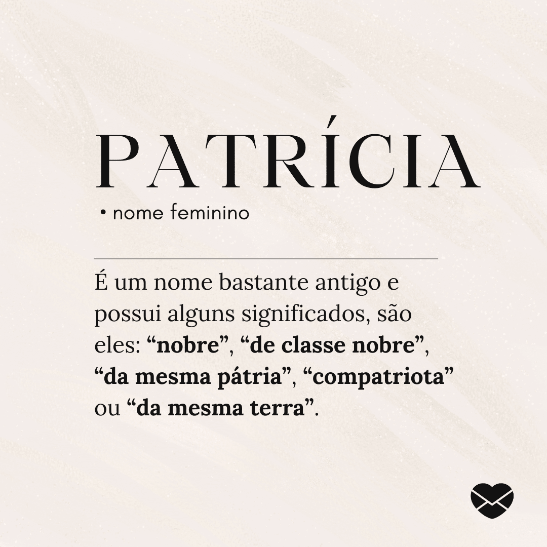 origem do nome Patrícia