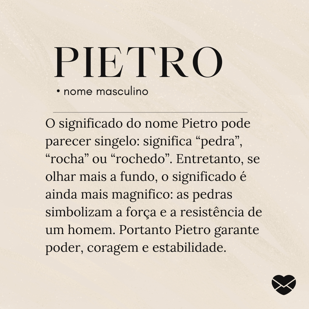 origem do nome Pietro