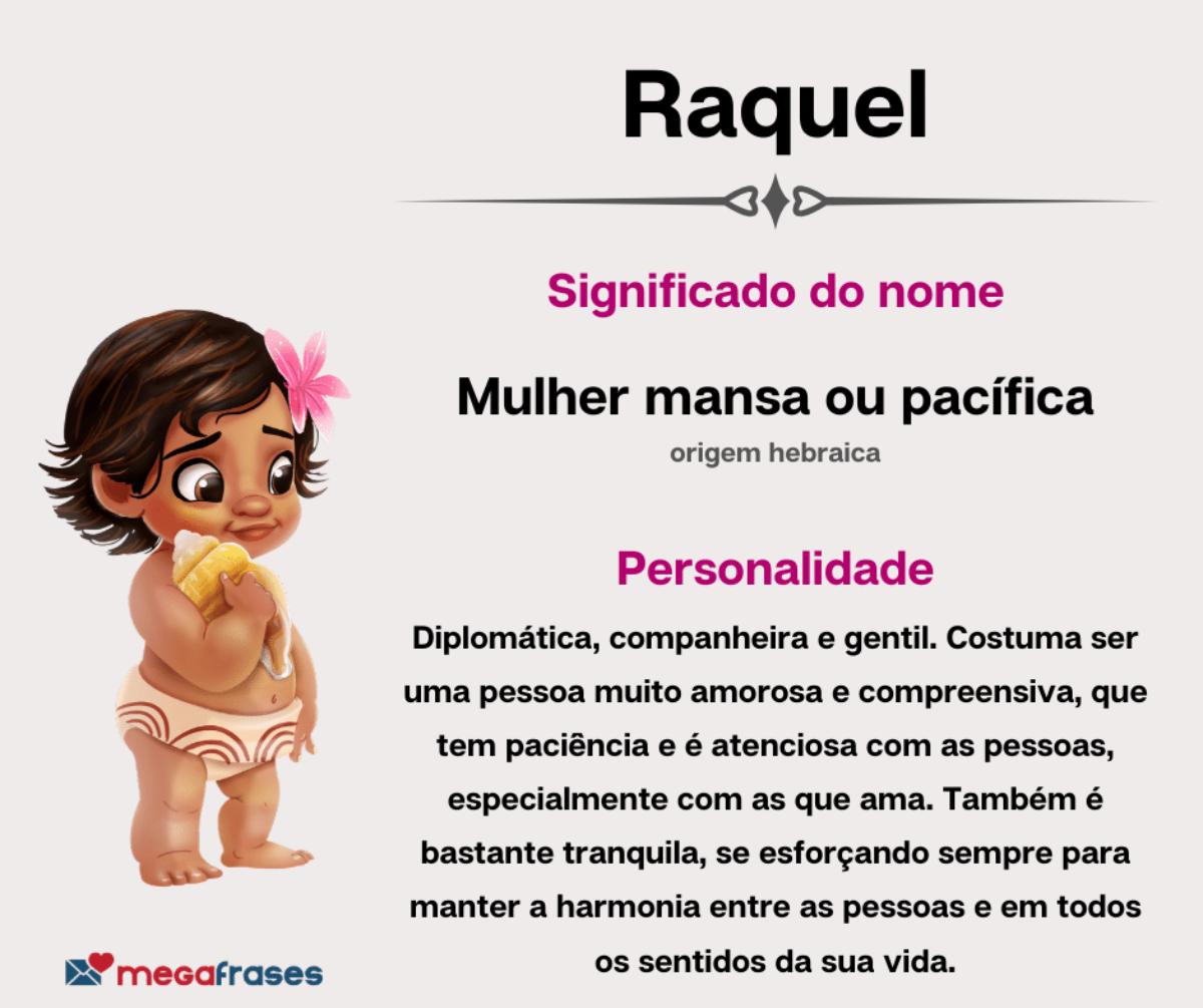 Raquel nome feminino