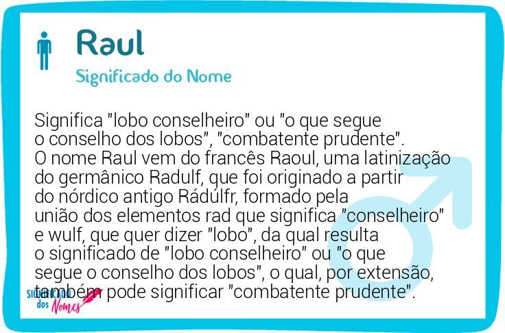 Raul nome de menino