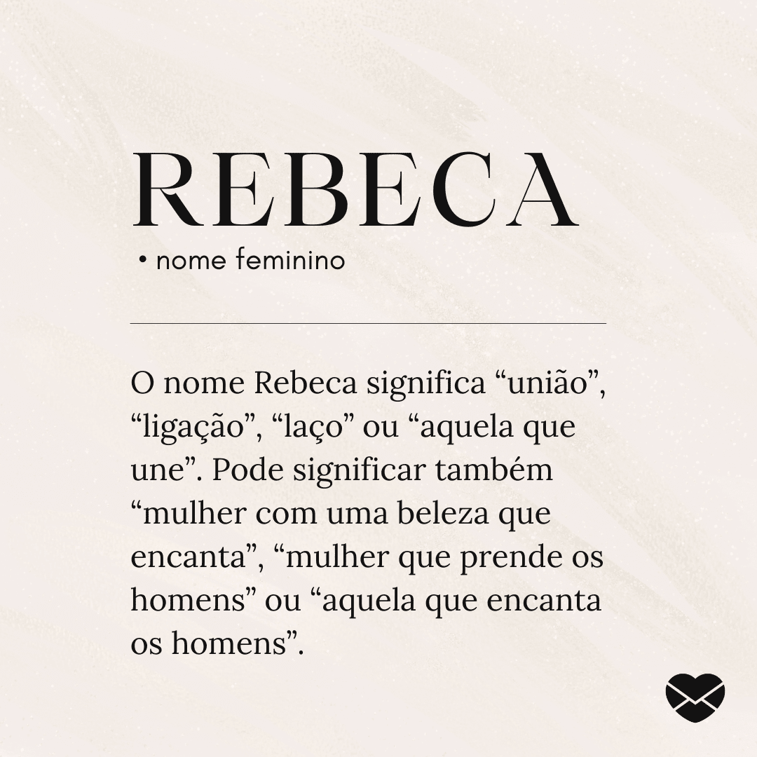 origem hebraica do nome rebeca