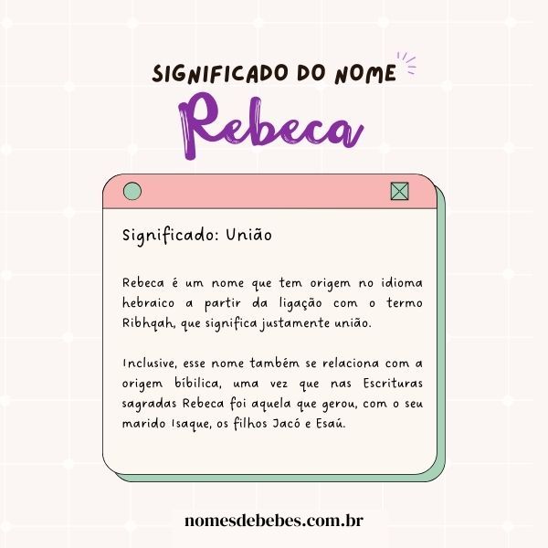 rebeca significado bíblico