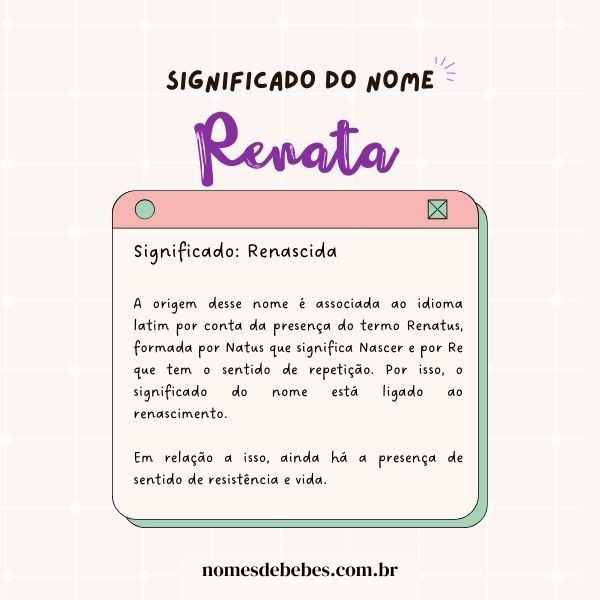 origem do nome renata