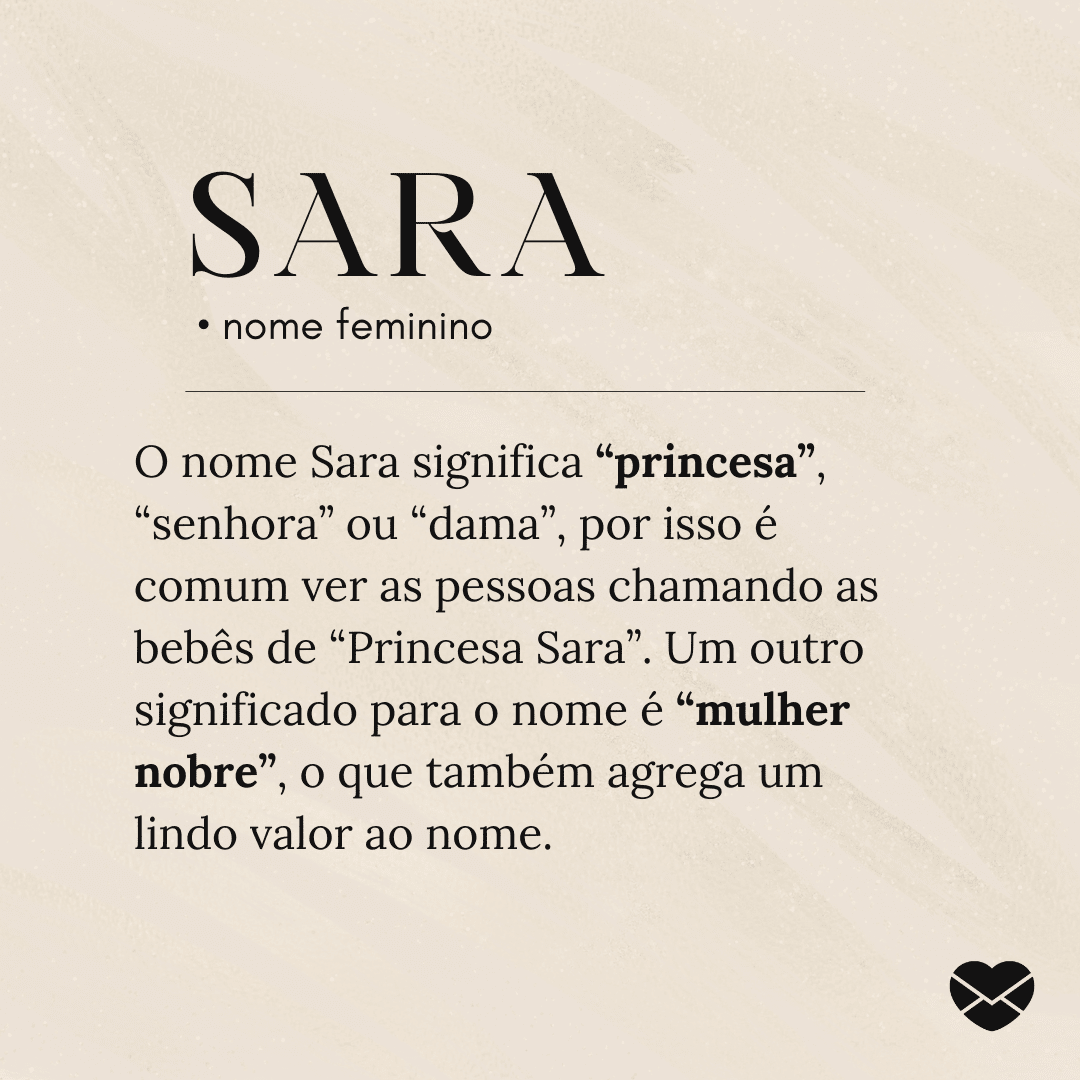 origem do nome sara
