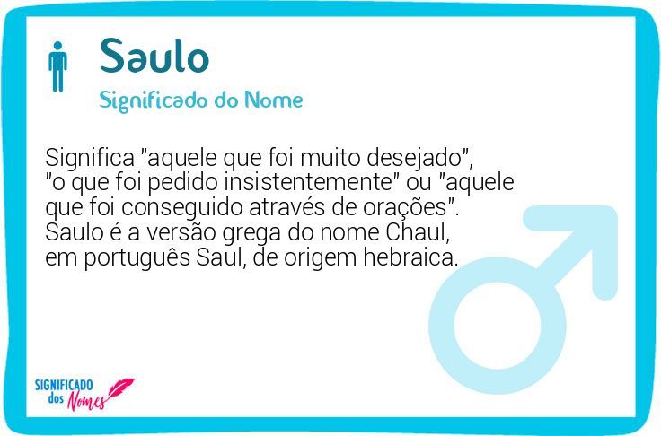 Saulo nome hebraico