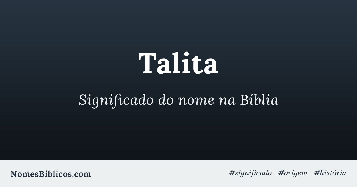 talita significado biblico