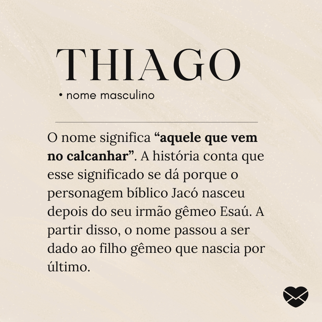 origem nome thiago