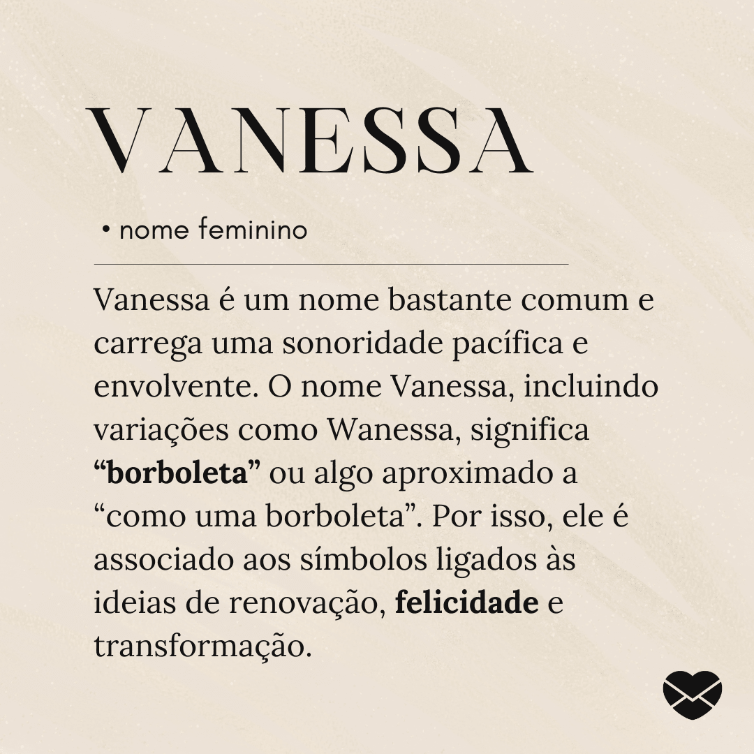 simbolismo nome vanessa