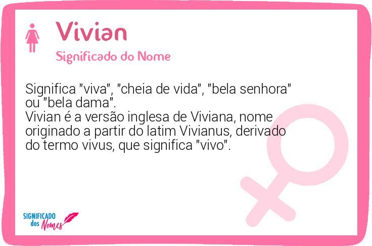 origem nome viviane