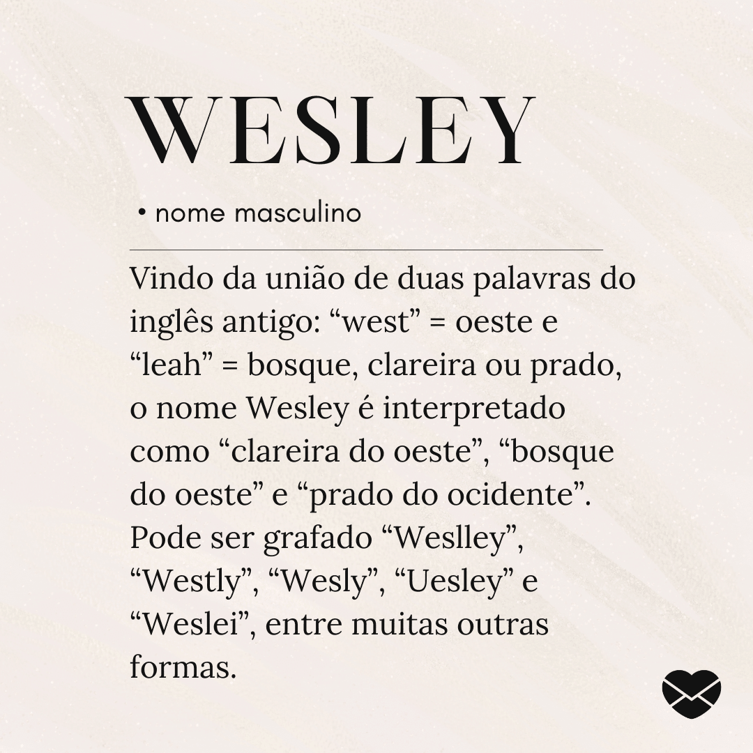 origem do nome Wesley