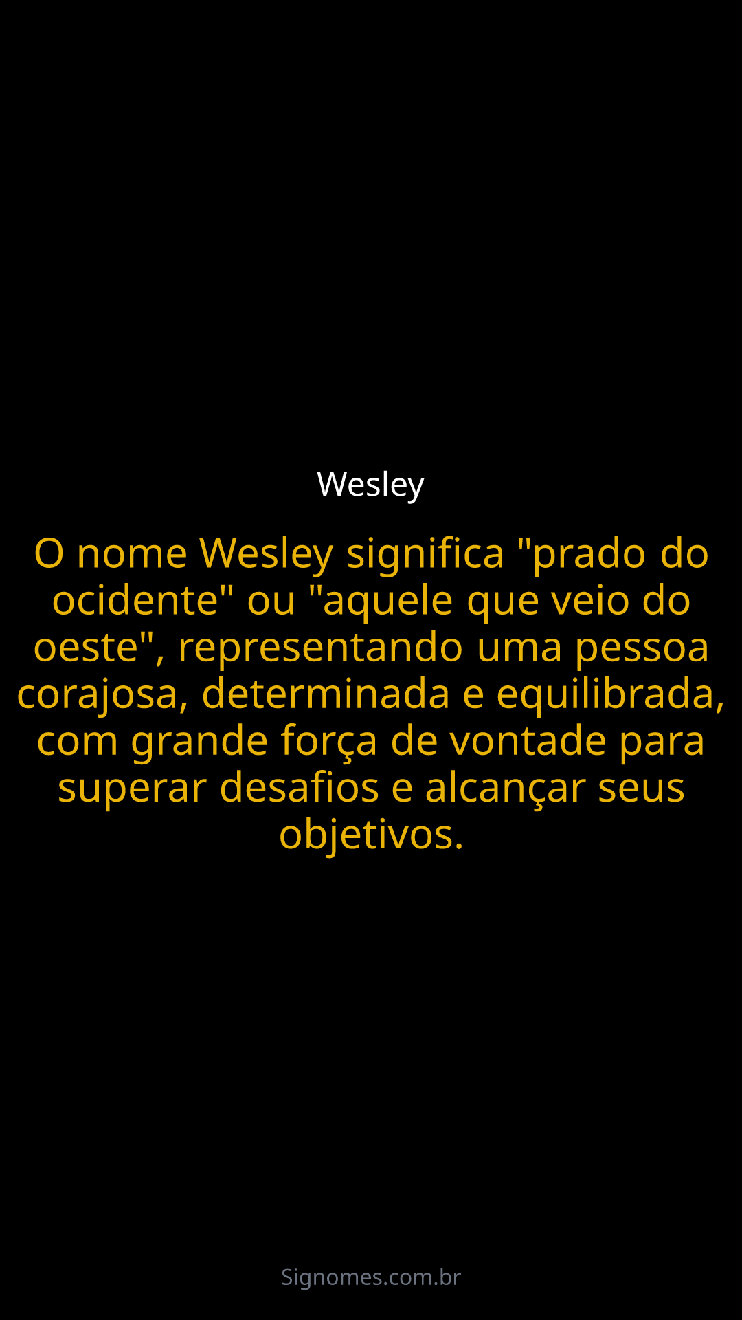 significado de Wesley