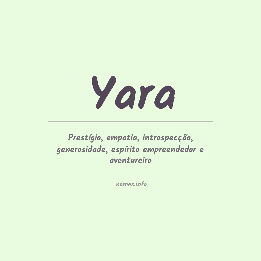 origem nome yara