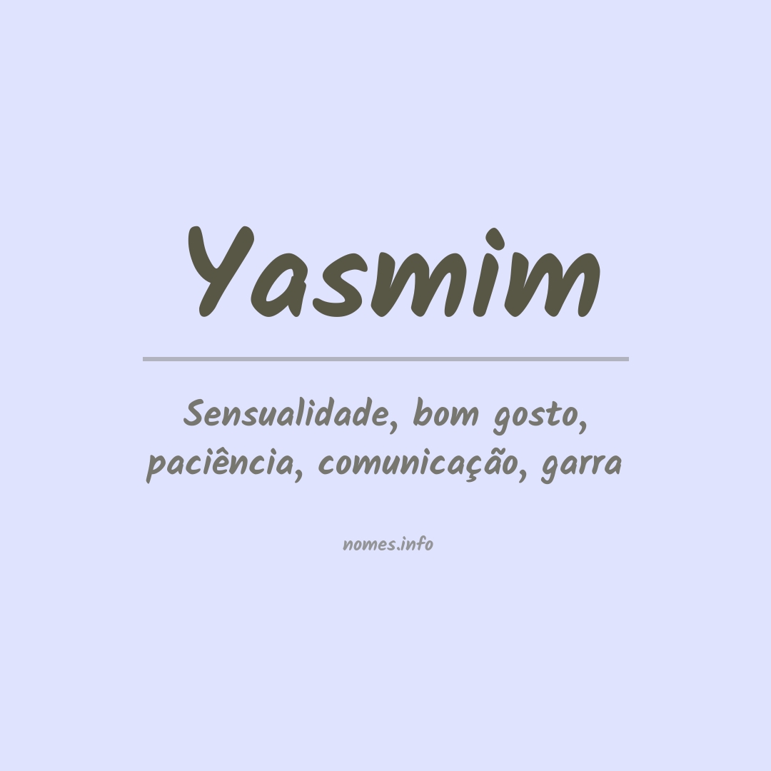 origem nome yasmin