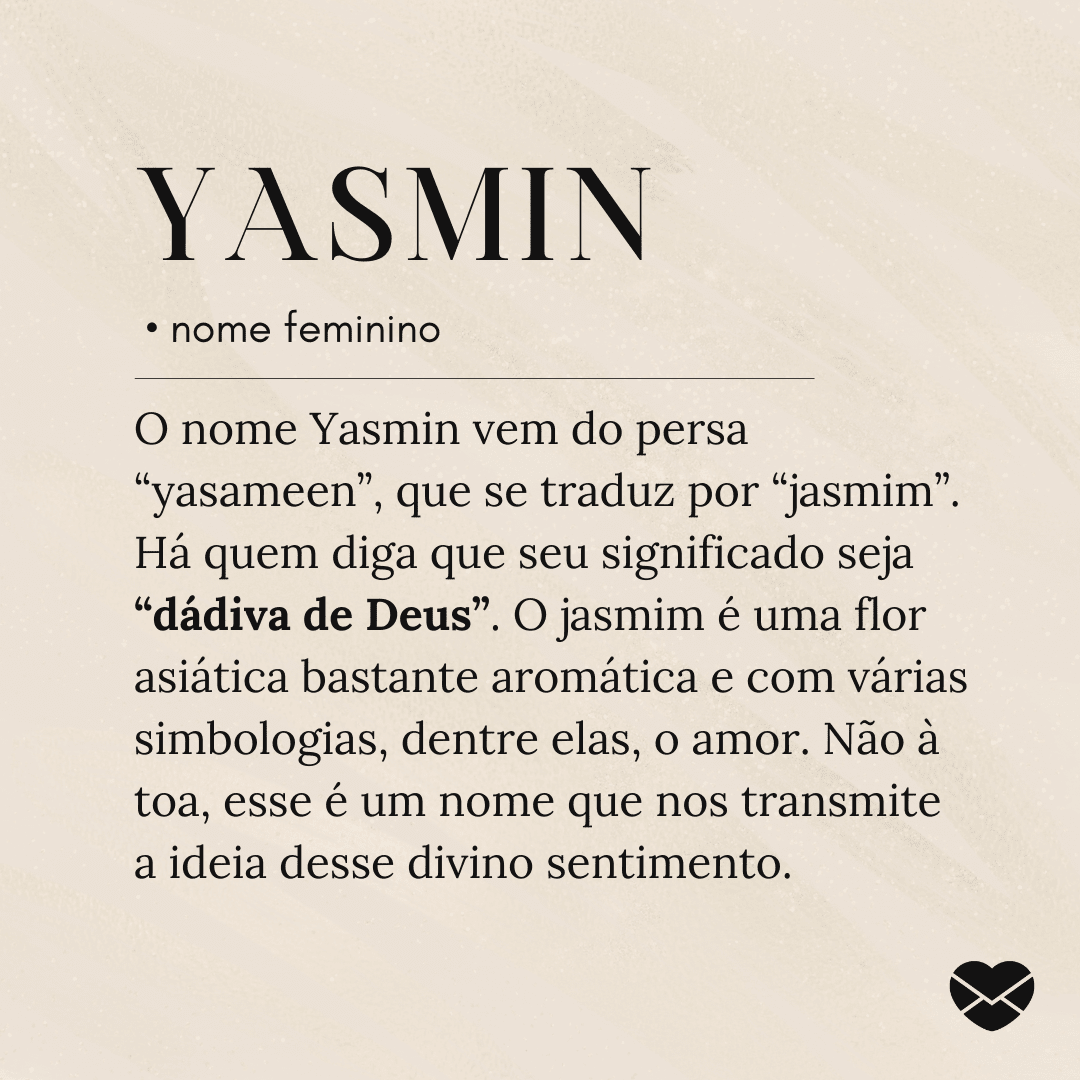 origem do nome yasmin