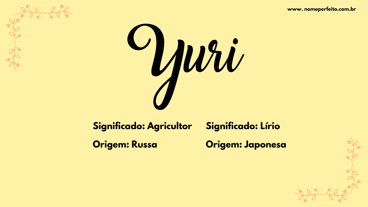 significado nome yuri japones