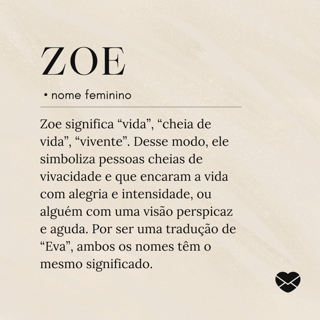 origem do nome Zoe