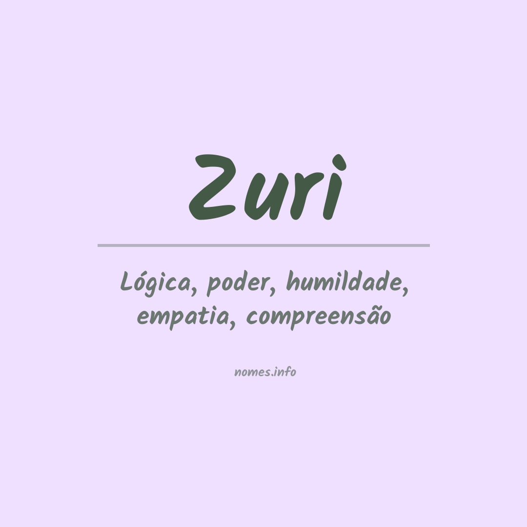 origem nome zuri