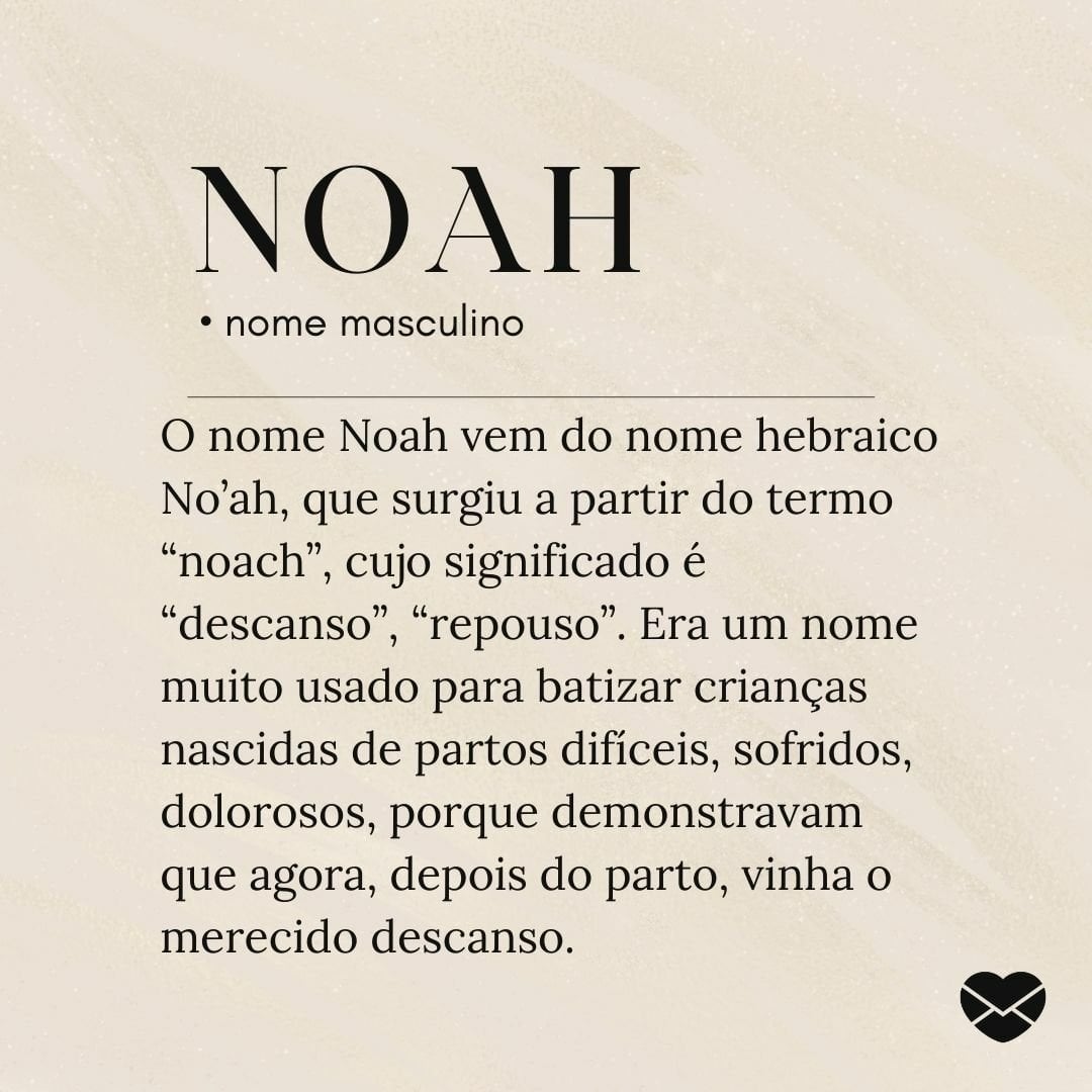 nomes bíblicos Noah