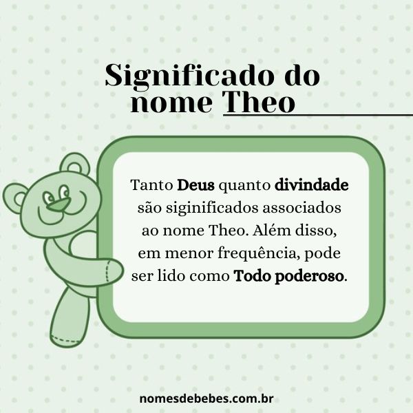 nome Theo é masculino ou feminino